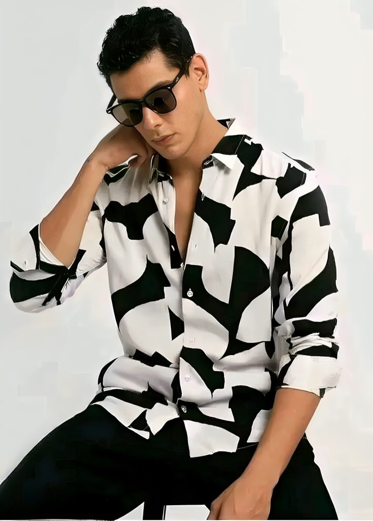 Premium Men’s Designer Rayon Shirt | Stylish Self-Design Full Sleeve Casual & Party Wear Shirt
