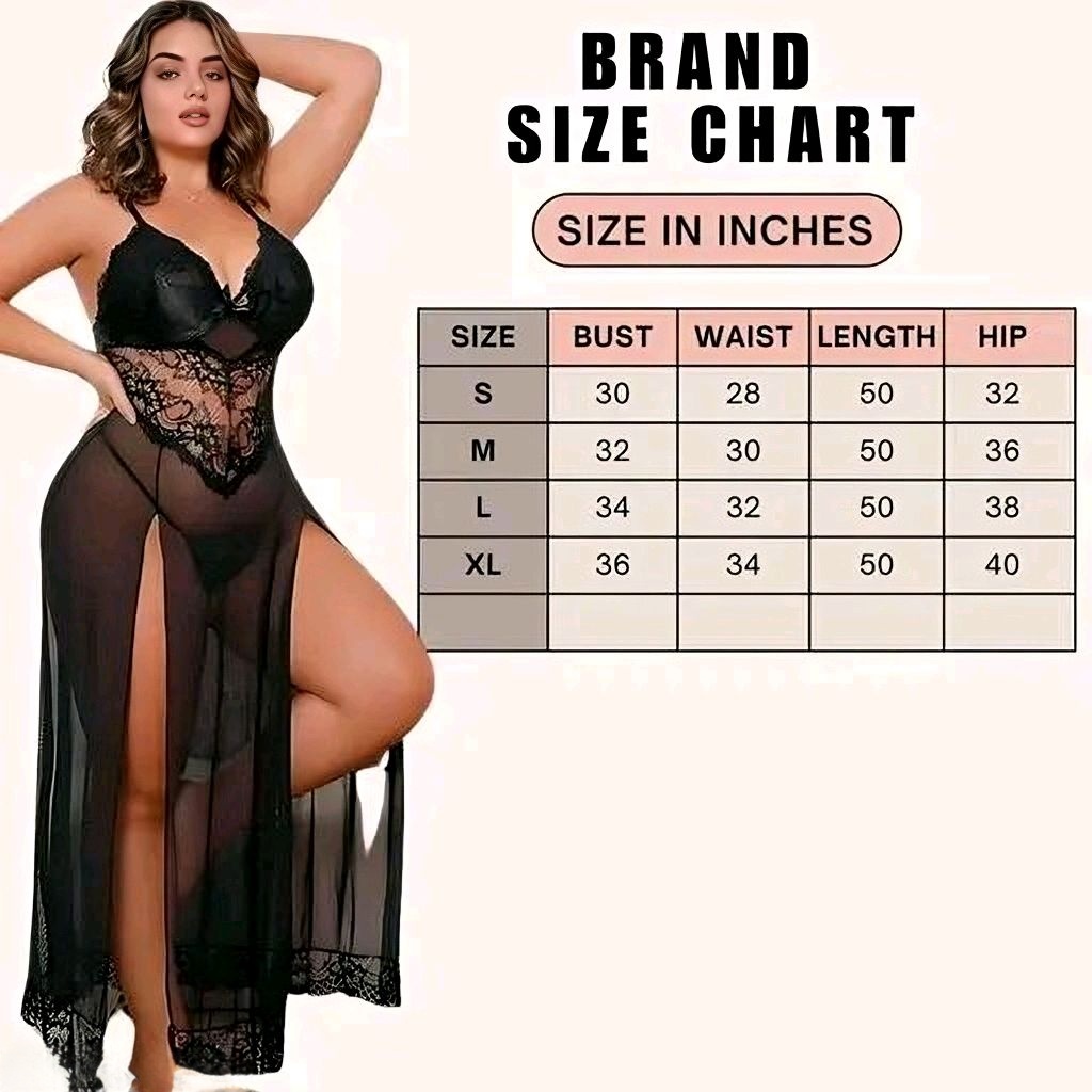 Women’s Premium Lace Babydoll Nightwear | Soft Net Sleeveless Lingerie | Romantic Sleepwear