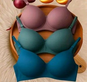 Women’s Premium Seamless Padded Bra (Pack of 3) | Non-Wired Cotton Blend Everyday Comfort Bra