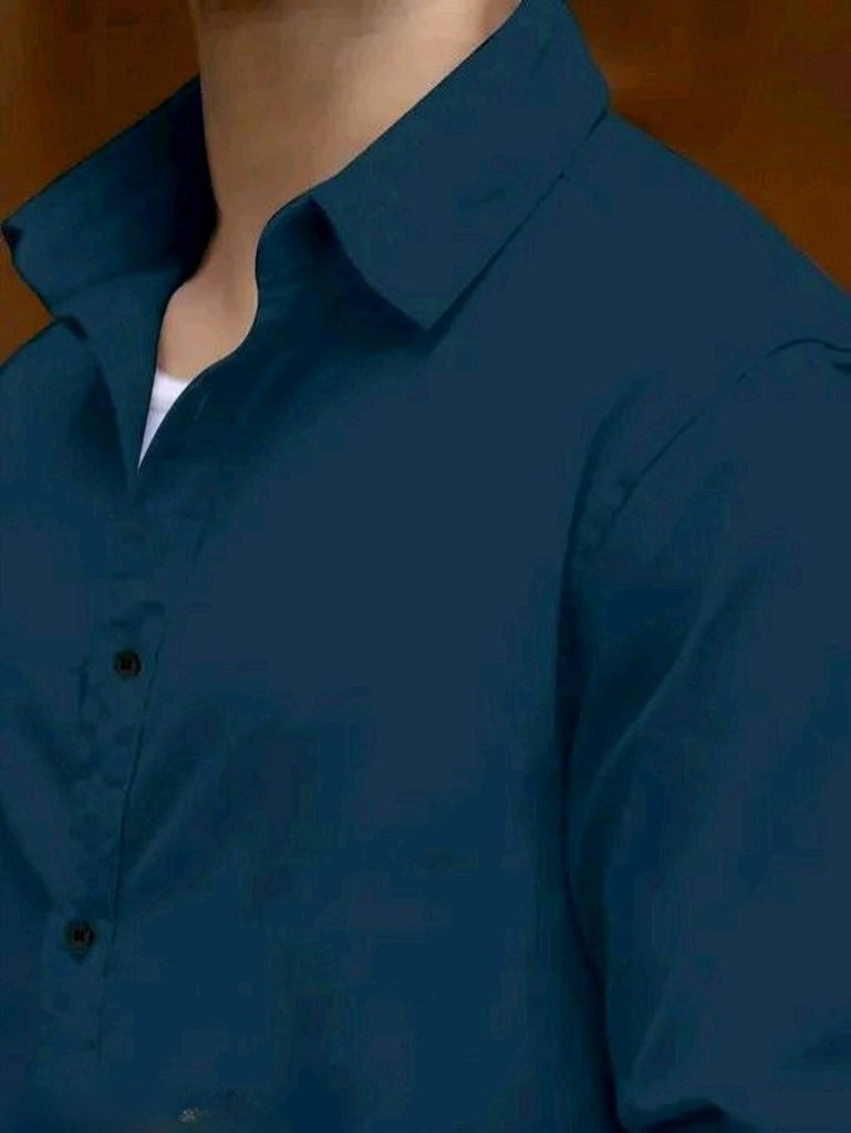 Men’s Premium Solid Cotton Blend Shirt | Full Sleeve Casual & Formal Slim Fit Shirt