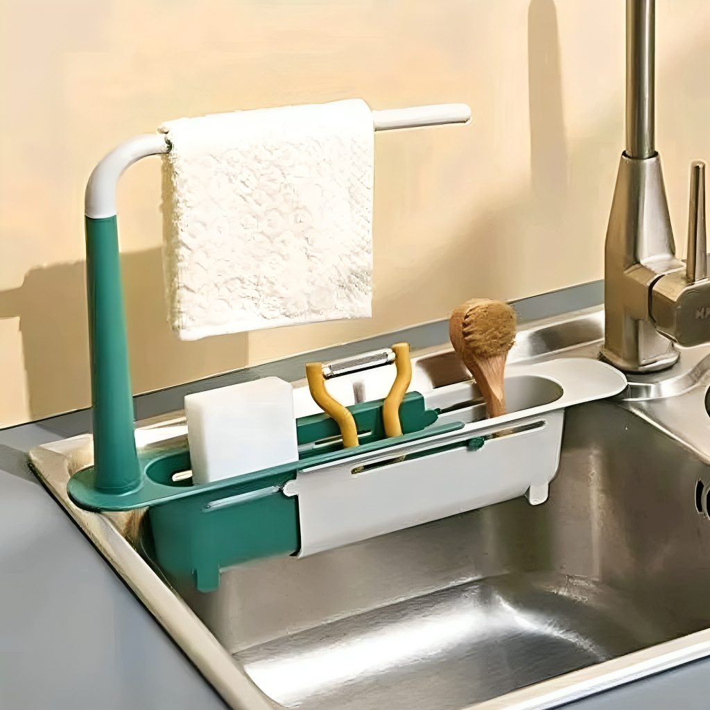 Adjustable Telescopic Sink Shelf & Kitchen Sink Organizer